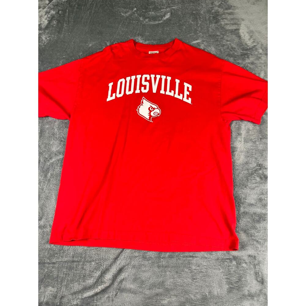Louisville Cardinals TCX XL Red Graphic Tee Shirt NCAA College Excellent Cond